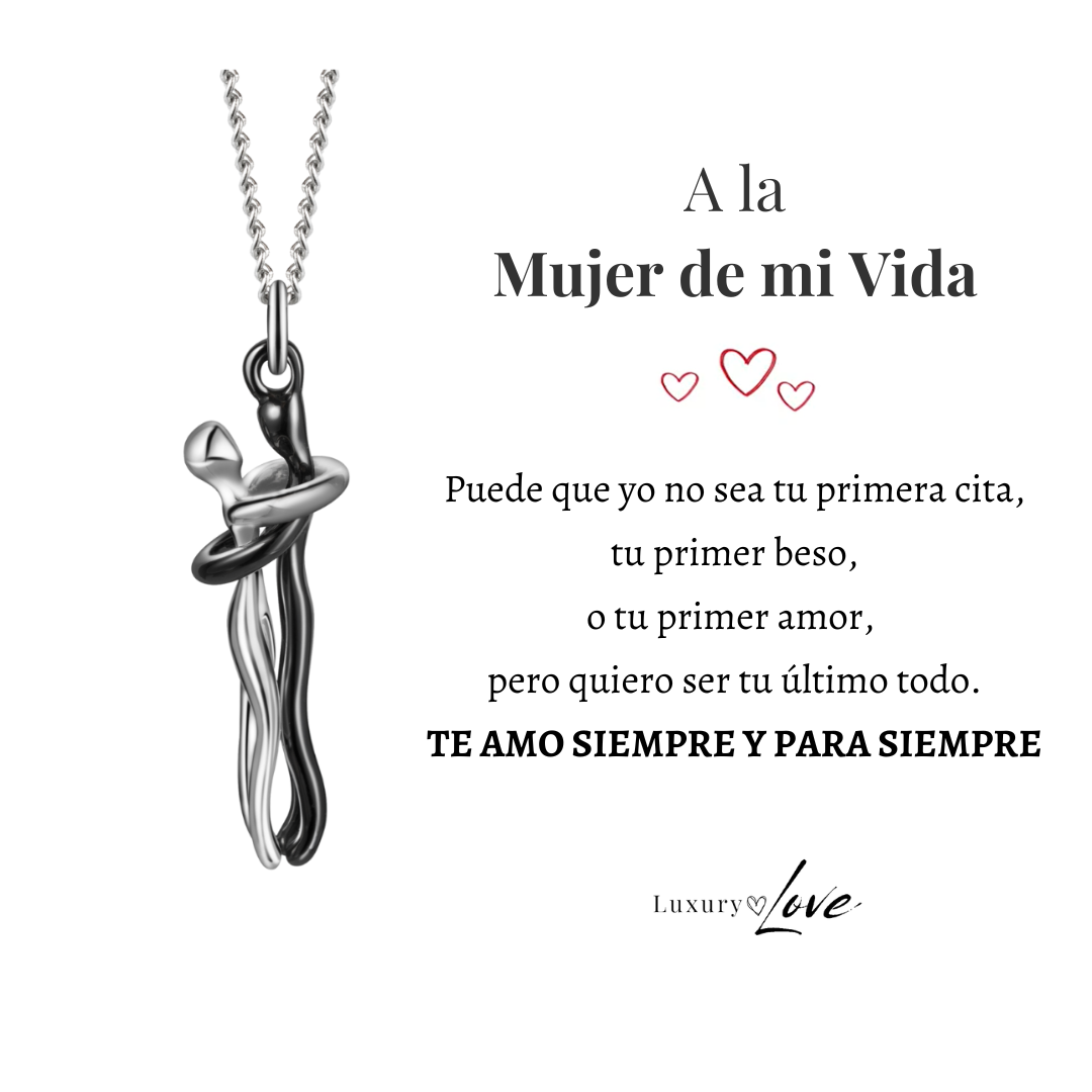 Collar Abrazo-Infinito® plateado (con nota especial)