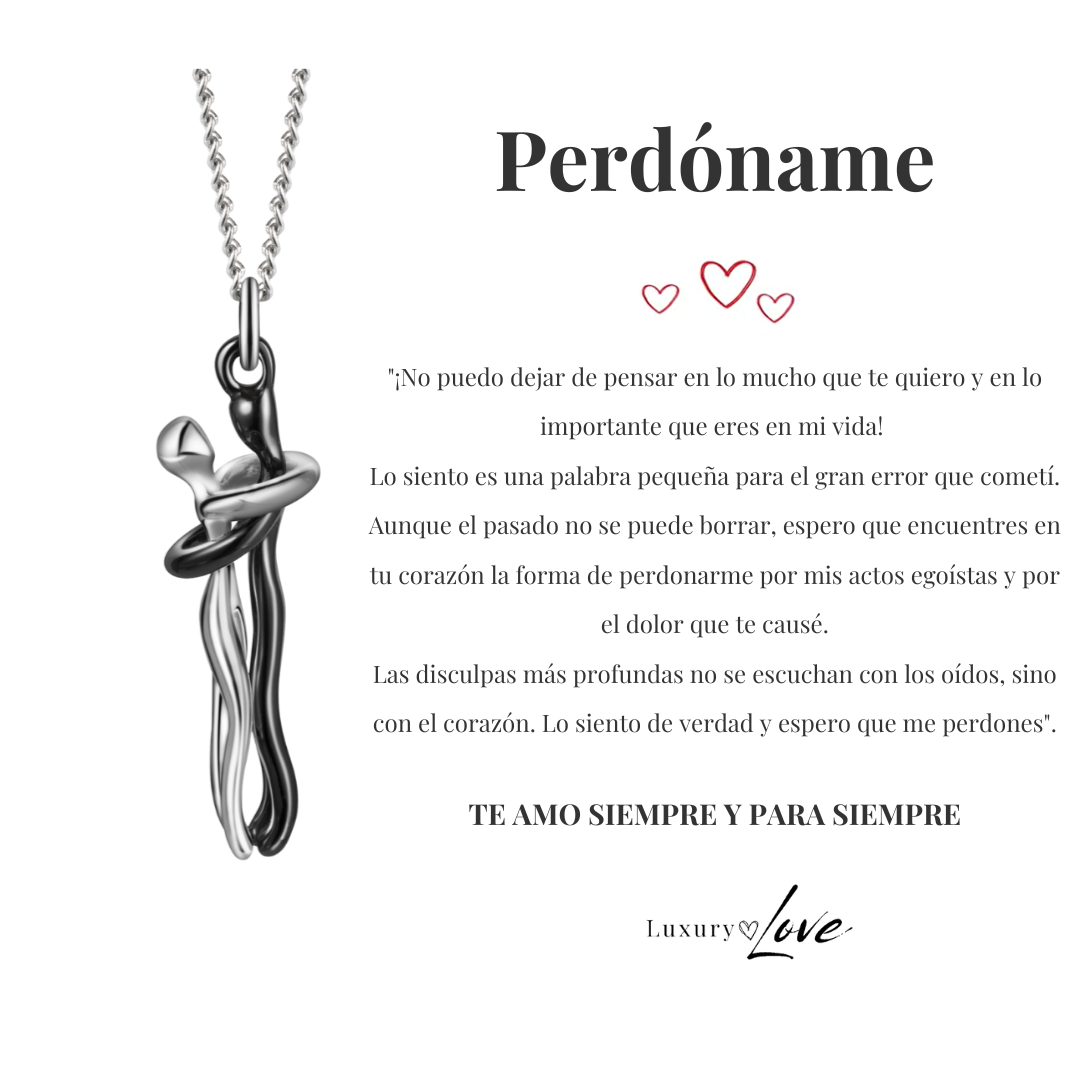 Collar Abrazo-Infinito® plateado (con nota especial)
