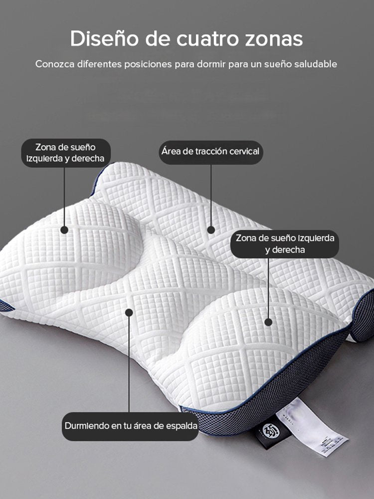 Diseño integrado de zona cómoda para dormir almohada de plumas de ganso - Color azul