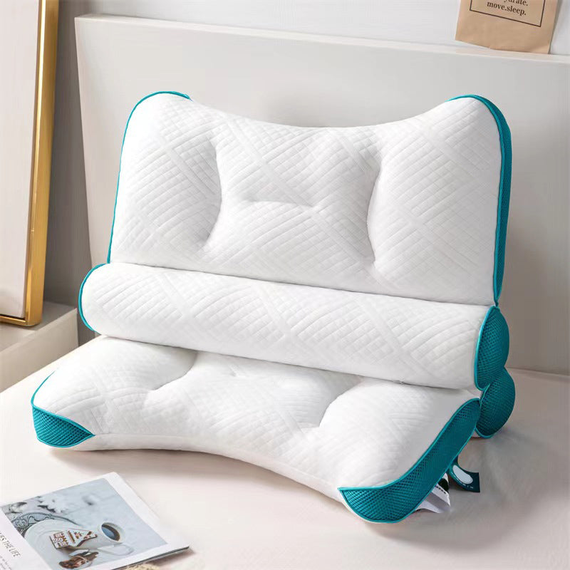 Diseño integrado de zona cómoda para dormir almohada de plumas de ganso - Color azul
