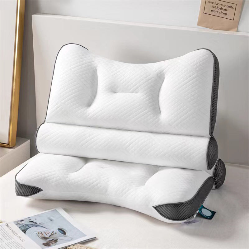 Diseño integrado de zona cómoda para dormir almohada de plumas de ganso - Color azul
