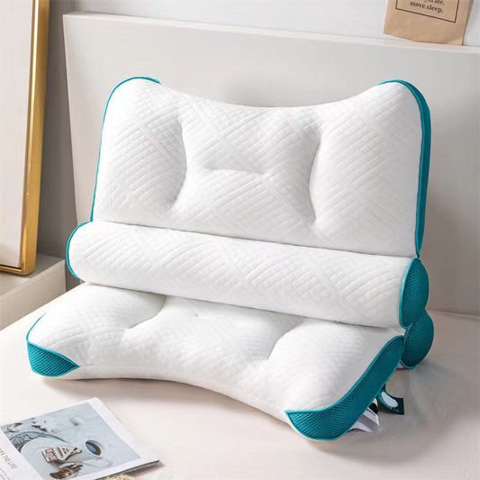 Diseño integrado de zona cómoda para dormir almohada de plumas de ganso - Color azul